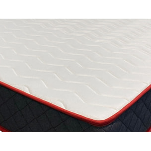 Ensemble lit coffre Venise & Matelas | Mémoire de Forme et Mousse aérée SYSTEME AIR-V | Espace de Stockage jusqu'à 900 L | Simili cuir | Blanc