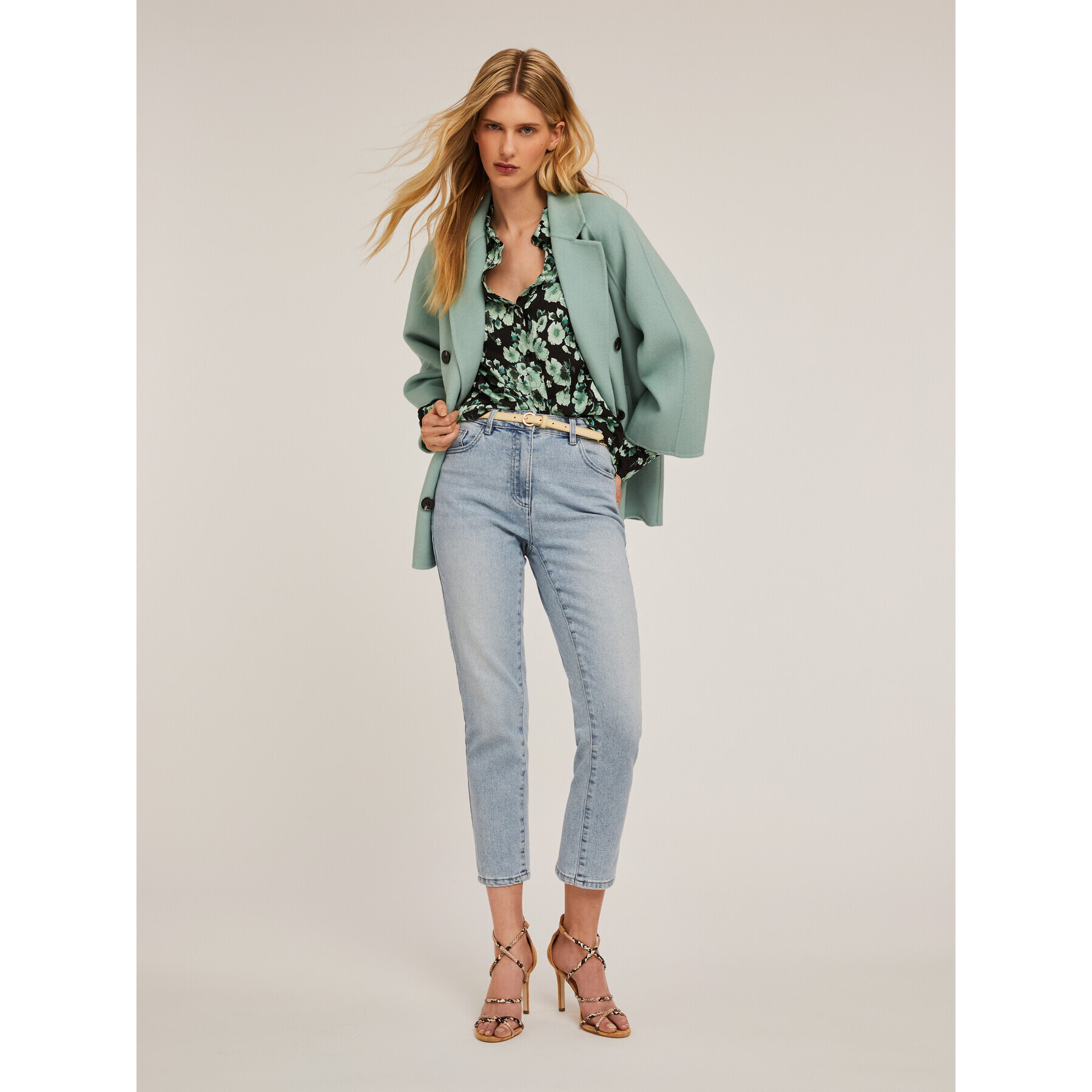 Motivi - Vaqueros mum fit Elsa - Light - blue
