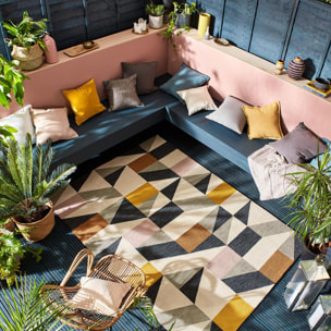 Tapis extérieur tissé kilim rectangle TARU