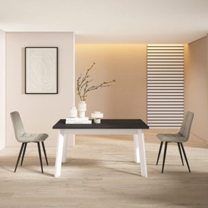 Mesa de comedor Naira 140 Negro Blanco