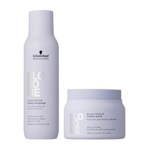 SCHWARZKOPF Kit BlondMe Bond Repair Purple Shampoo 300ml + Mask 200ml