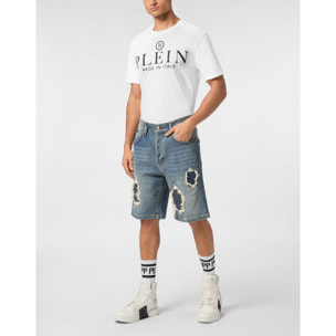 PHILIPP PLEIN PANTALONCINI DI JEANS