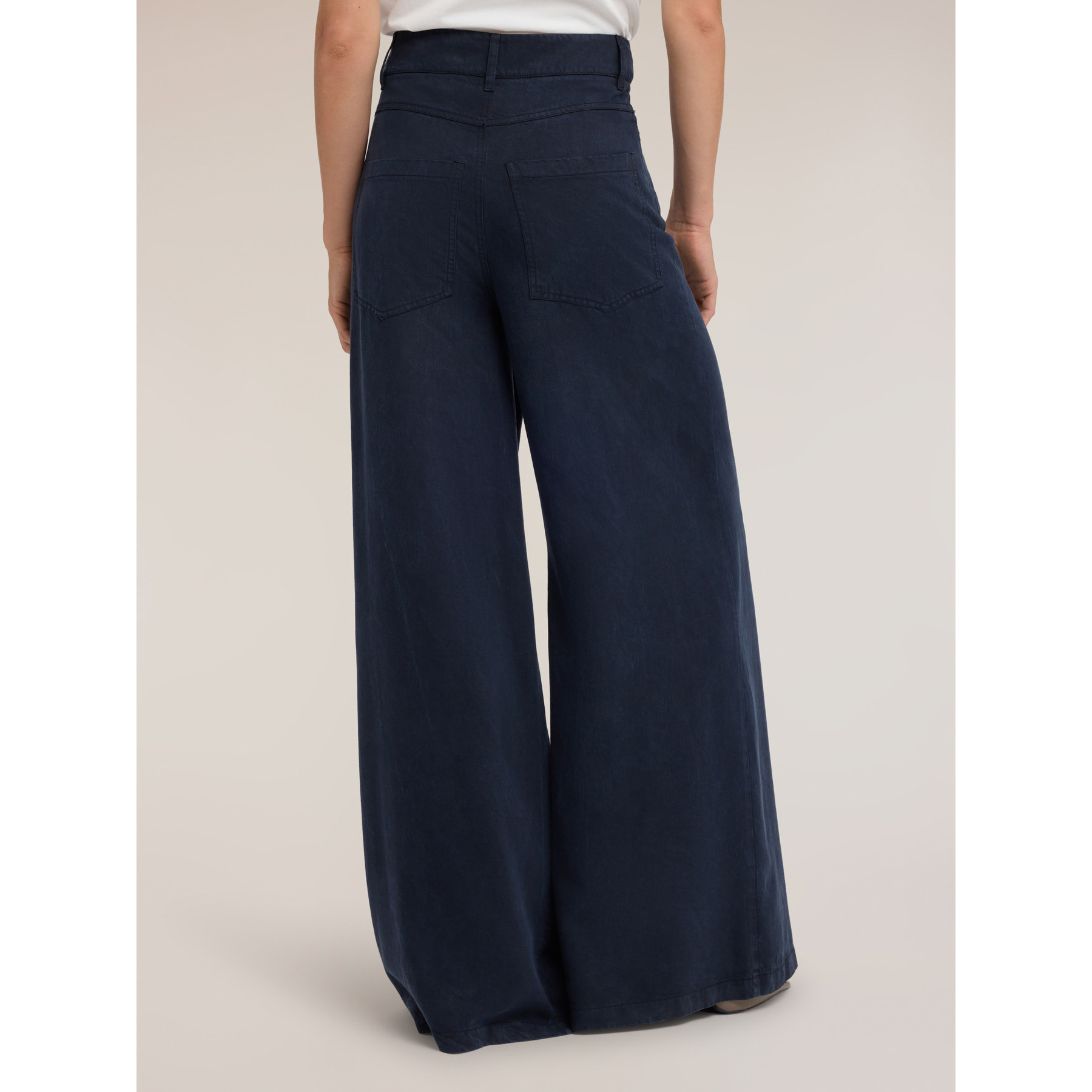 Motivi - Pantaloni palazzo in lyocell - Blu