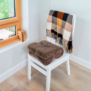 Well Home Manta Polar Coral de 250 GSM, 100% Poliéster Color Topo