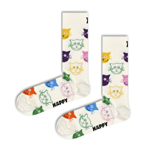 Calcetines cat white