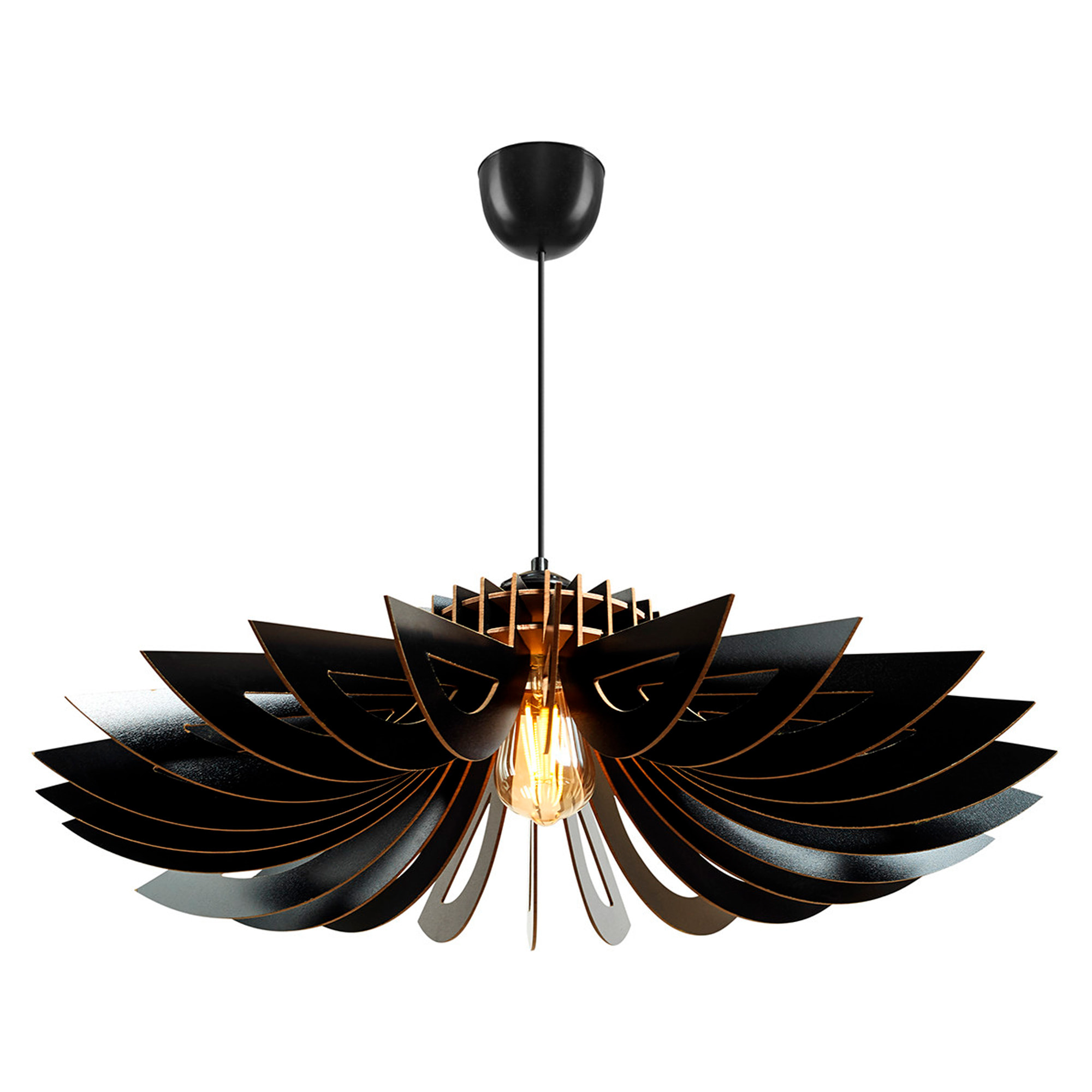 Lámpara de techo 50 cm. negro, tipo e 27 max 45 - 60 w