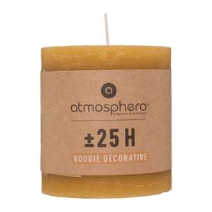 Bougie rustique jaune 220g