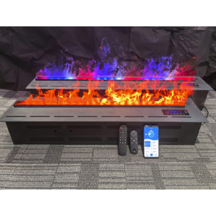 Cheminée décorative avec flamme simulée en différentes couleurs