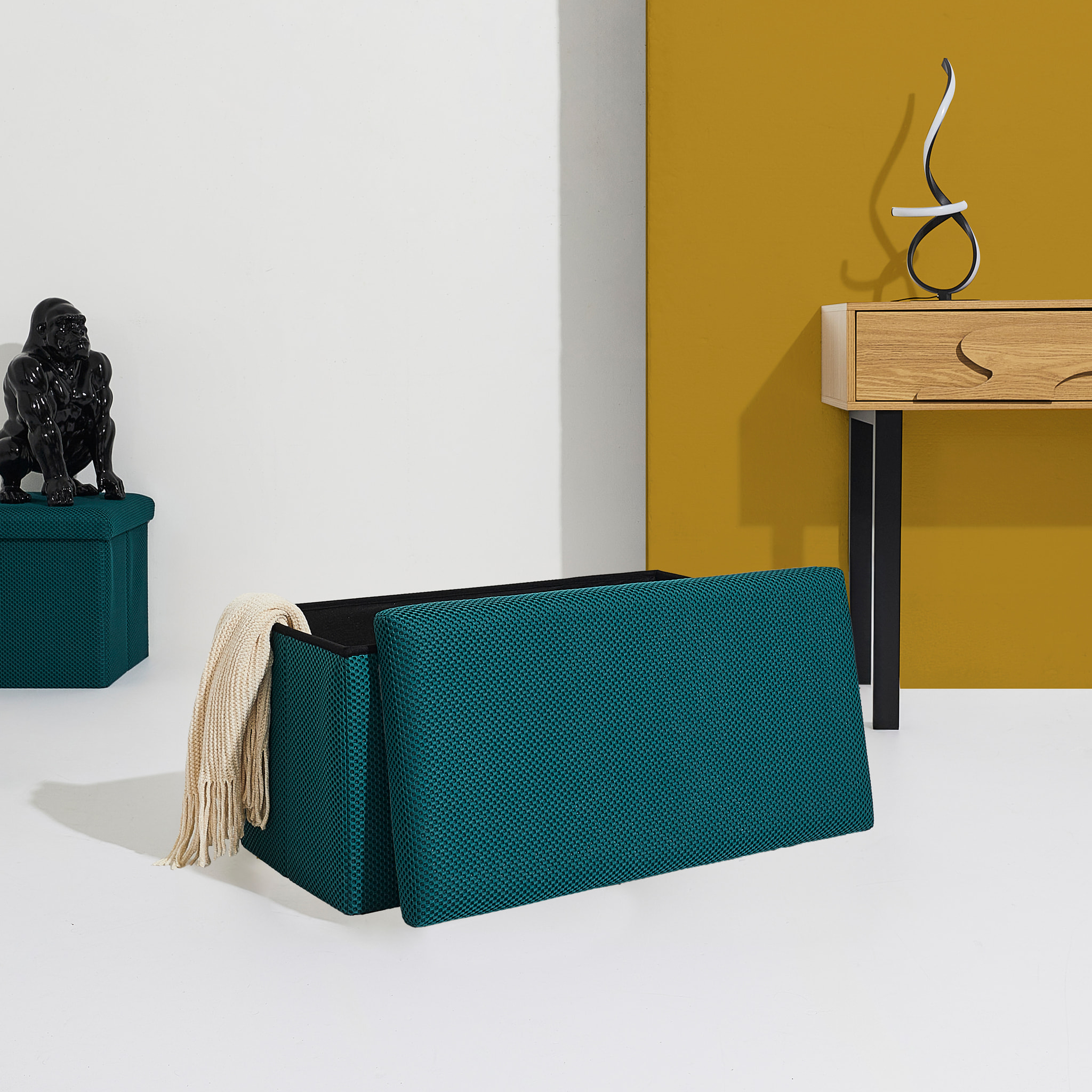 Coffre Banc Pliable Atome Bleu