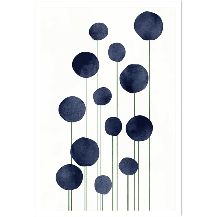 Affiche dessin ""fleurs d'eau"" Affiche seule