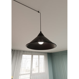 Lampada a parete ABRAMO in acciaio nero opaco