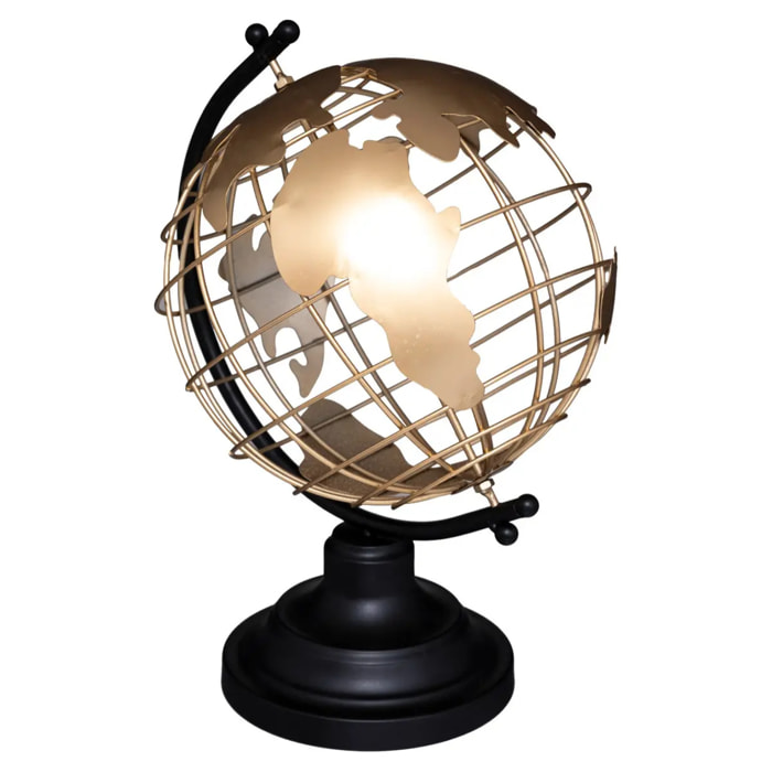 Globe "Loft" - doré - métal H28 - 5 cm