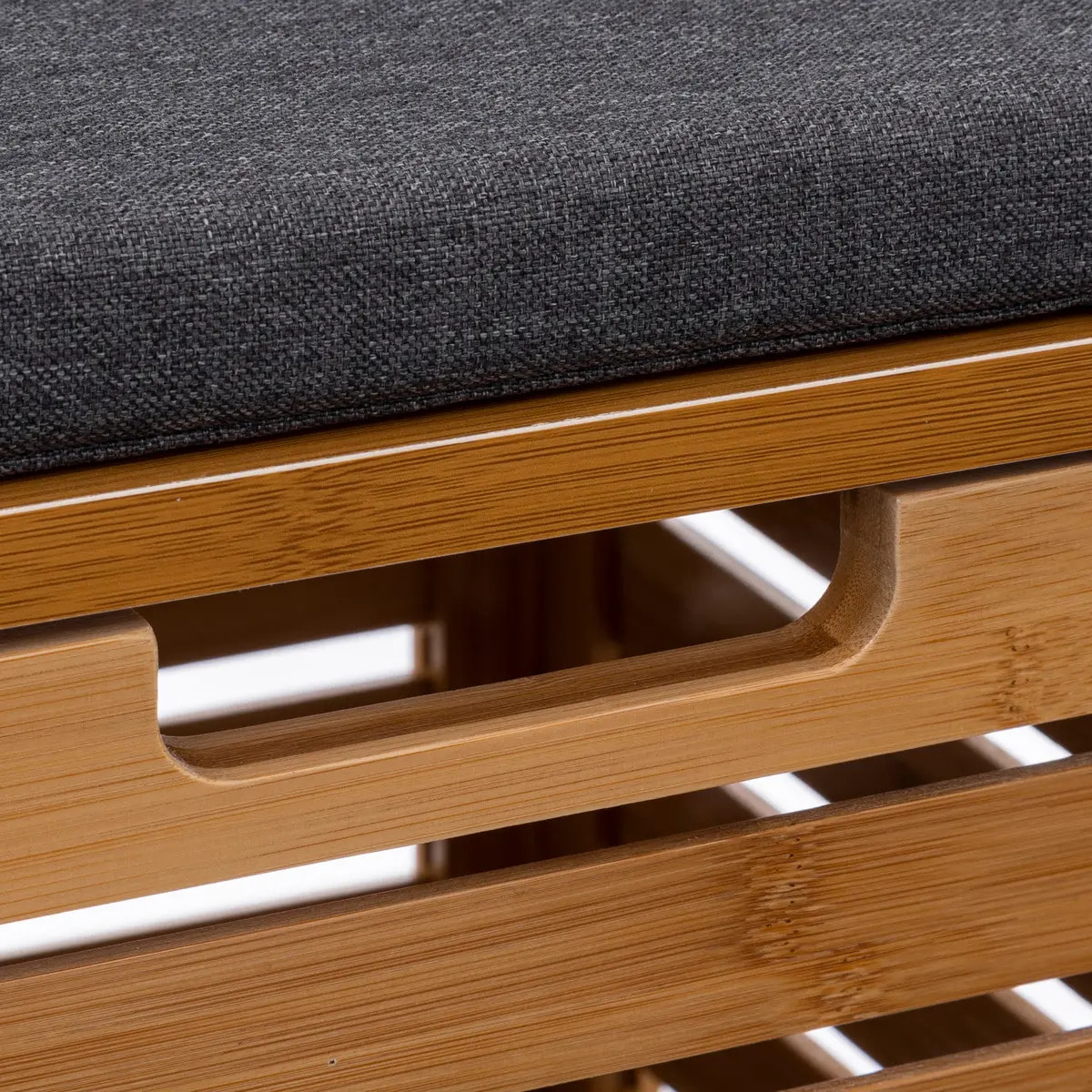 Banc de rangement bambou