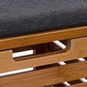 Banc de rangement bambou