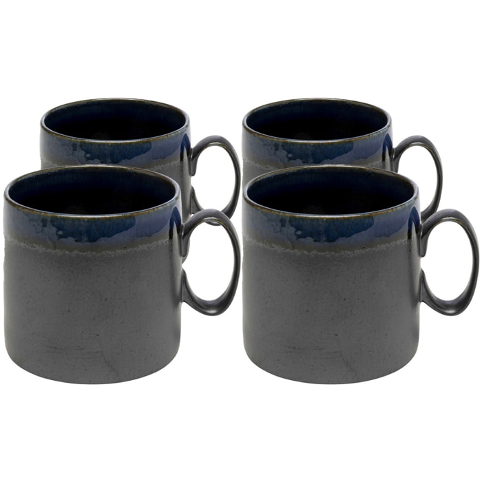 Mugs Kassandra noirs set de 4 Kare Design