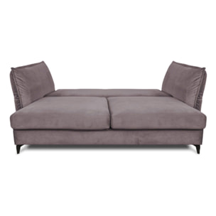 Canapé Velours Droit Convertible Verduro - 3 Places