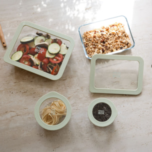 Boîte hermétique rectangulaire verte 2,6L PRESSBOX