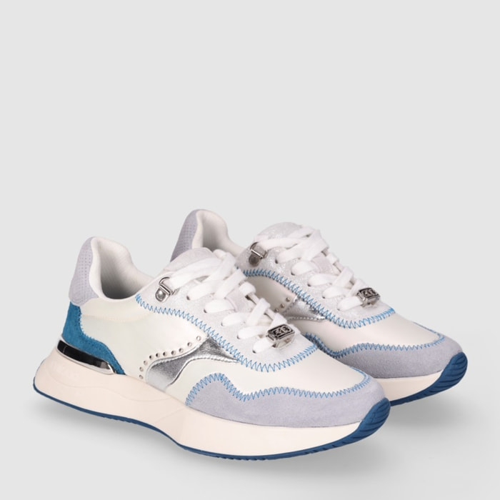 Deportivos de Tejido - Azul - Tacón: 4 cm
