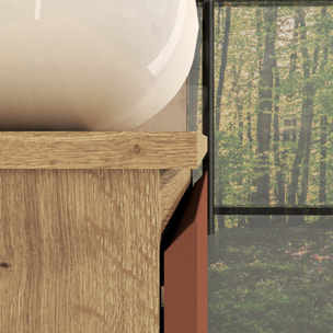 Ensemble de Salle de Bain Nia | Meuble Suspendu | 70 cm Scarlat | Deux Tiroirs |Lavabo sur Plan | Miroir non inclus | Meuble Monté | Alday