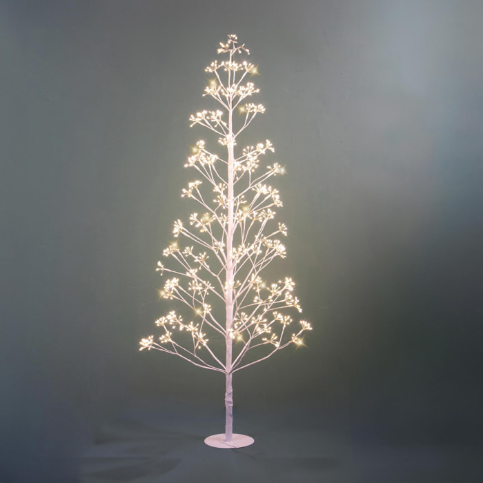 Abete artificiale Flower con 2250 Led da esterno - Pezzi 1 - Colore Giallo - 21x180Hx21cm - Bianchi Dino