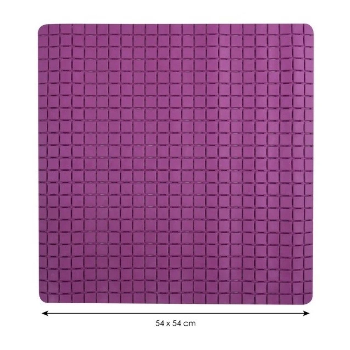 Tapis Fond de douche antidérapant Caoutchouc QUADRO 54x54cm Violet MSV