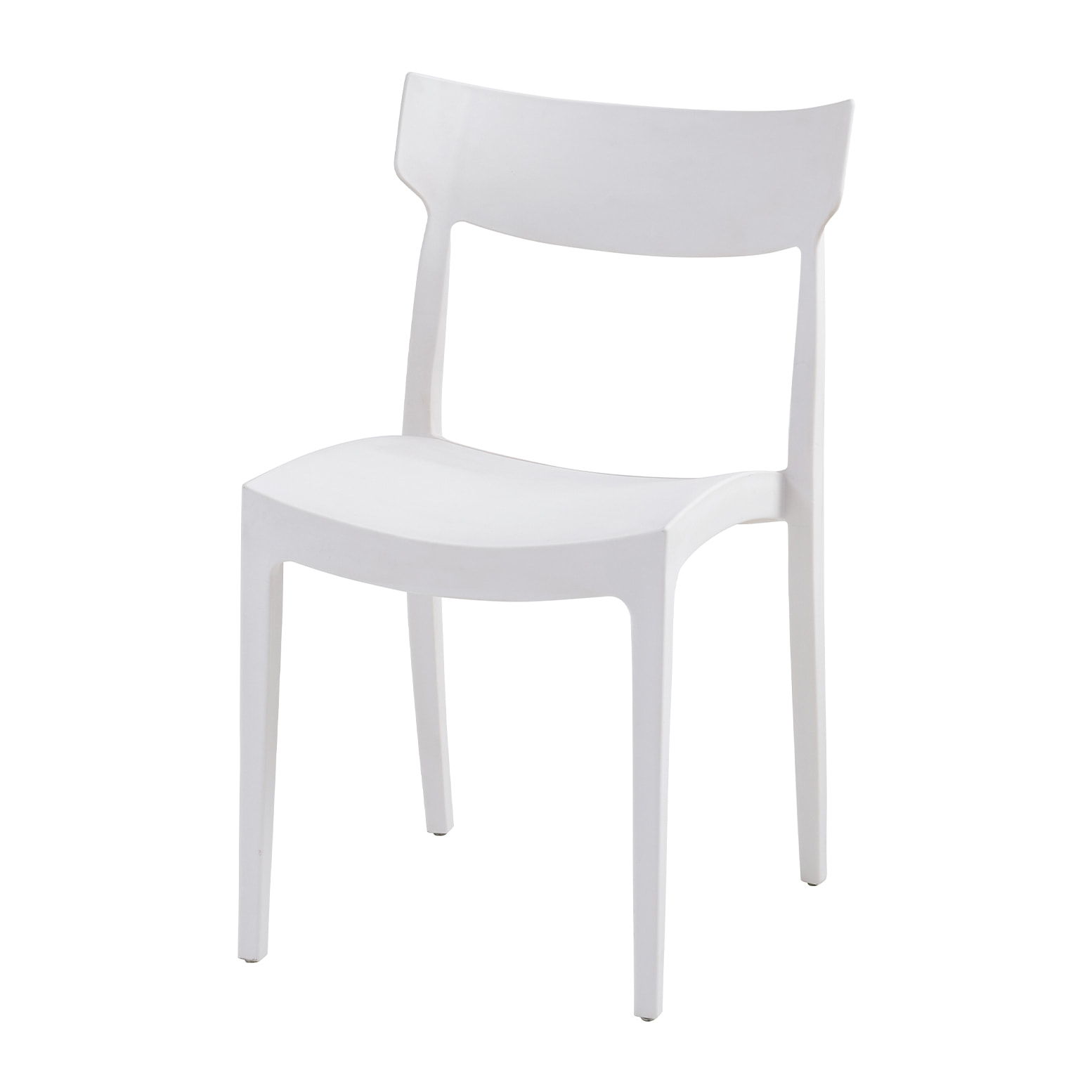 Set da, 4 Sedia Cordoba In Polipropilene Bianca per soggiorno, cucina e arredo bar