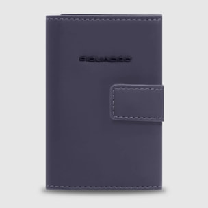 Piquadro Portacarte automatico in metallo, schermato con protezione RFID