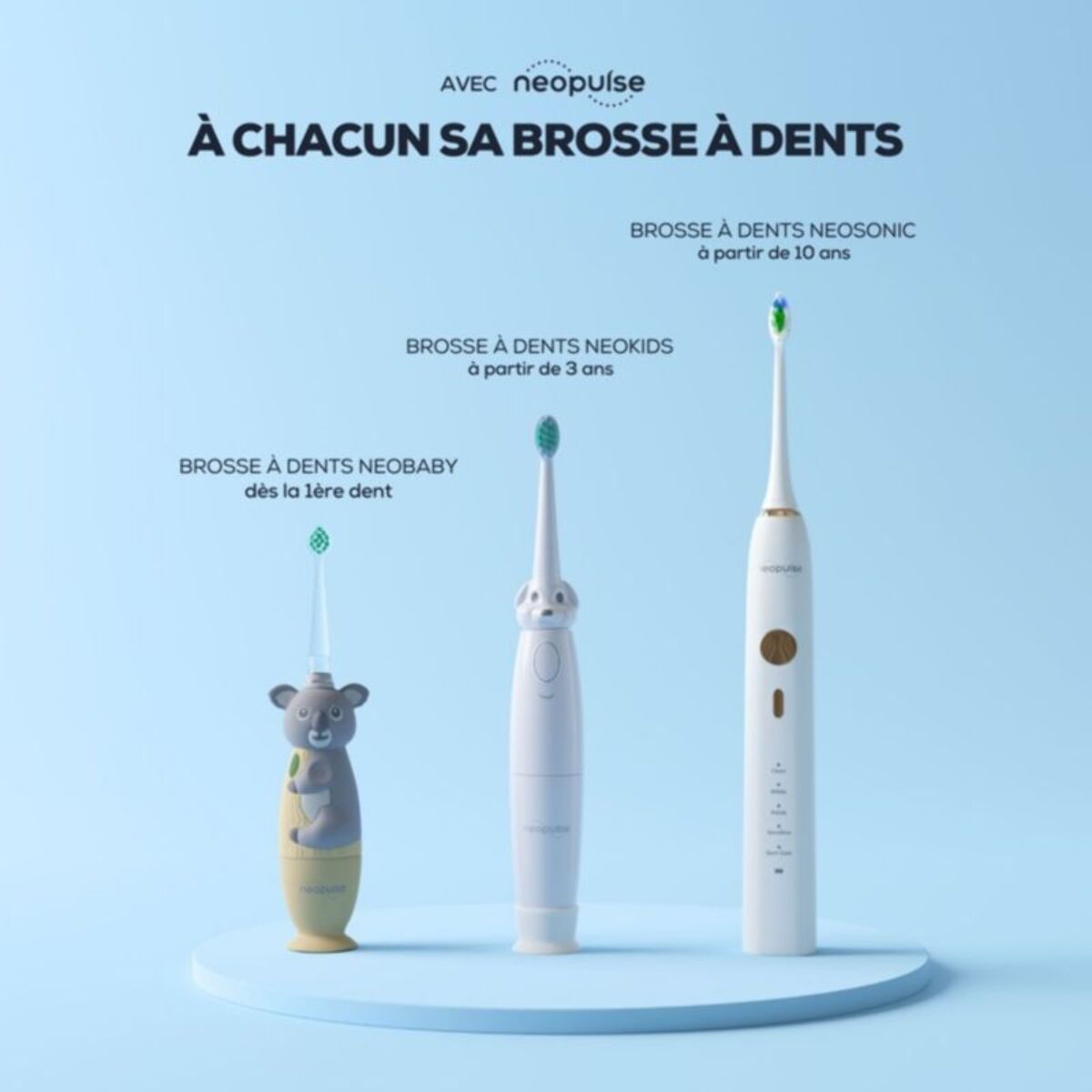 Brosse à dents électrique NEOPULSE bébé NEOBABY