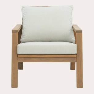 Chaise de jardin -bois dacacia massif et revêtement-couleur naturel 69 x 76 x 85 cm