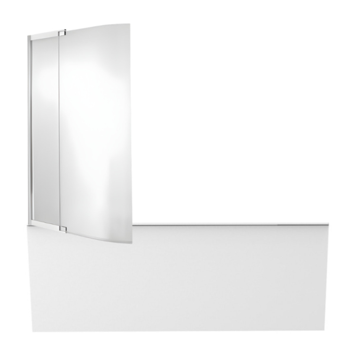 Tablier frontal baignoire rectangulaire + pare bain, blanc brillant Installation en niche