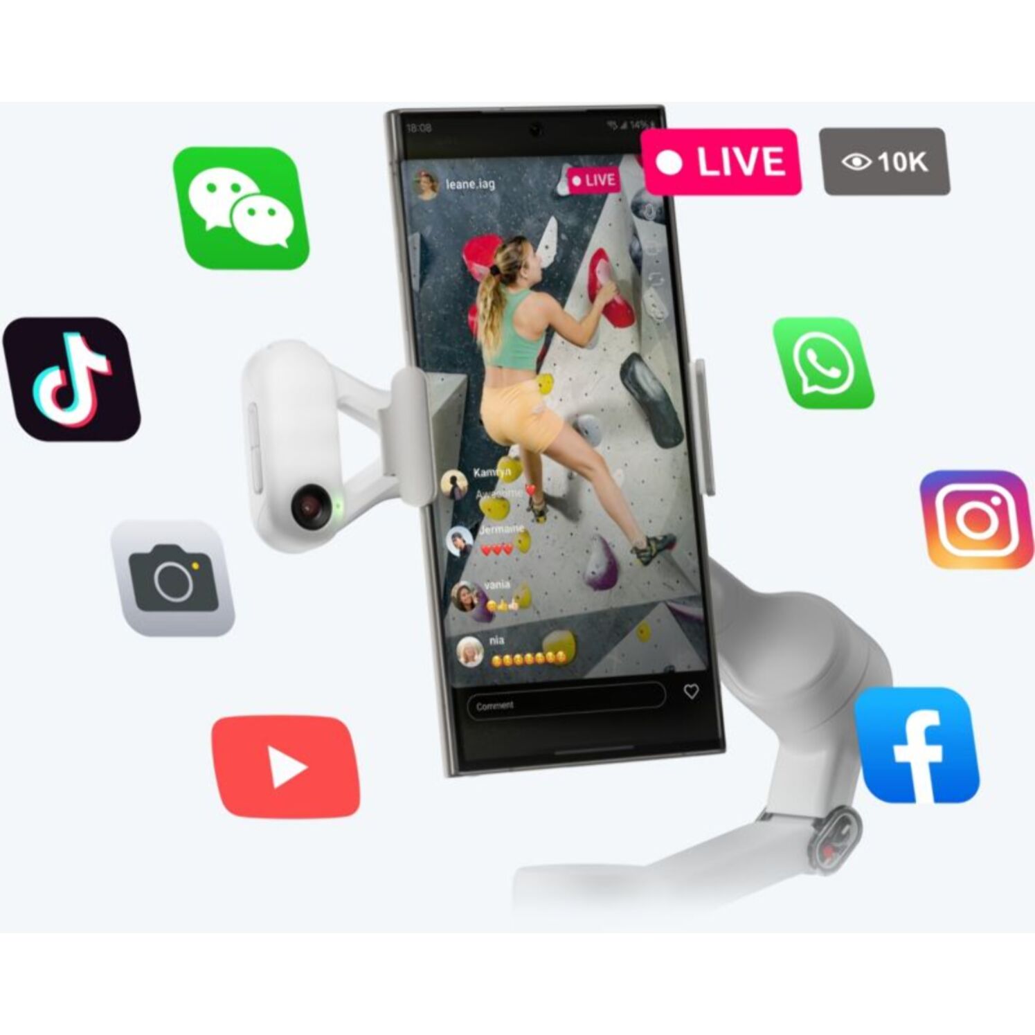 Stabilisateur INSTA360 Flow 2 AI Tracker Bundle Stone Gray