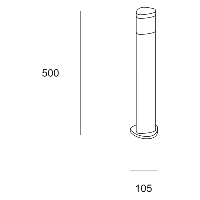 Forlight Baliza Ip65 Arrow Led 5,5W 3000K Negro 537Lm
