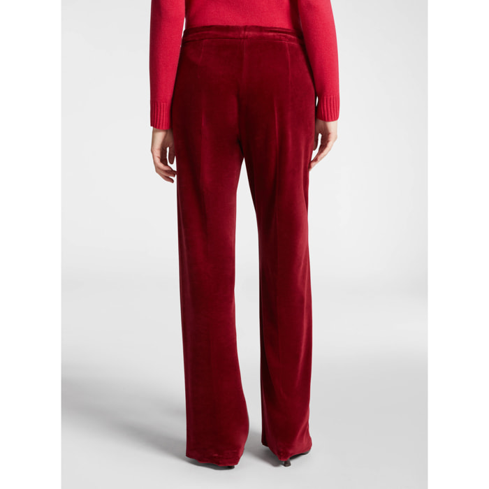 Elena Mirò - Pantalones masculinos de terciopelo - Burgundy