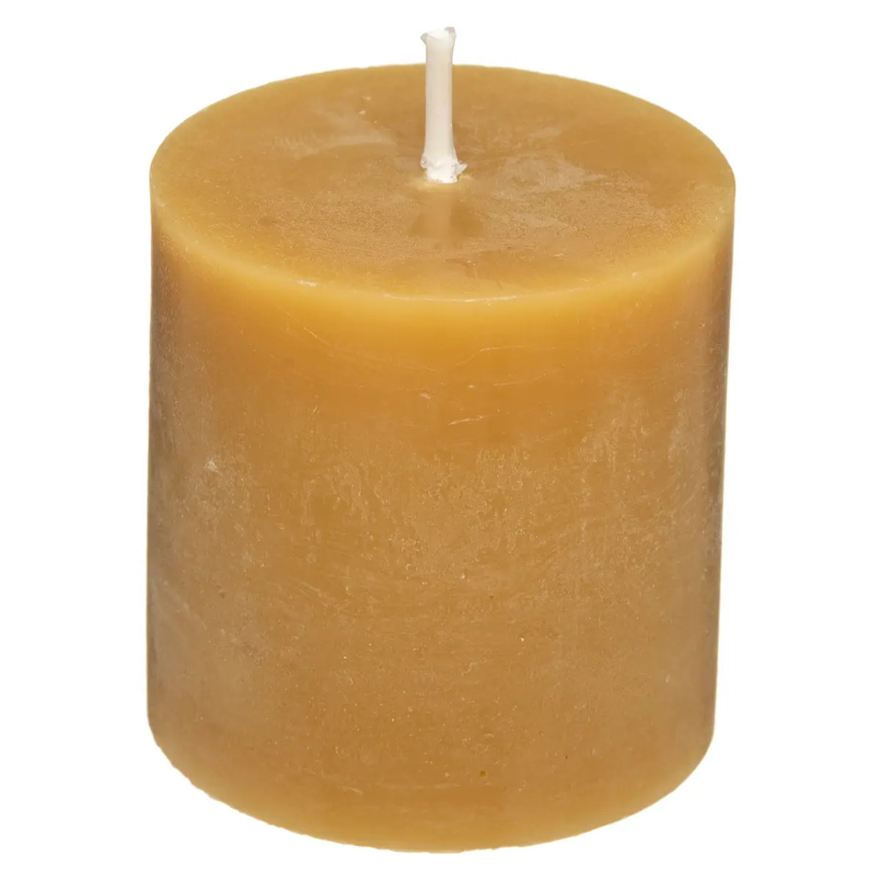 Lot de 4 bougies rustiques jaune 60g