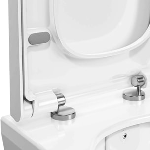 Abattant WC slim fermeture frein de chute Sento blanc mat