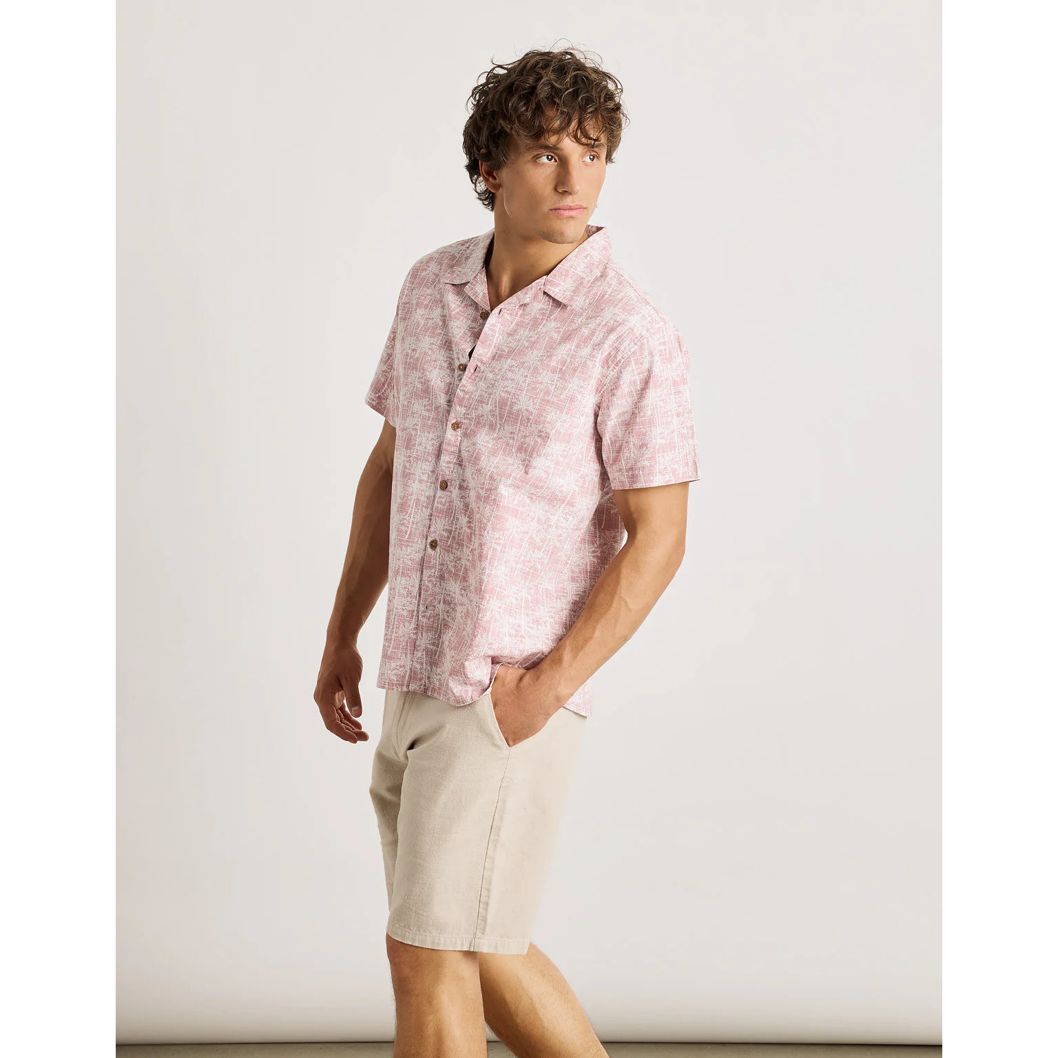 Camisa Manga Corta Rosa - Ruzz