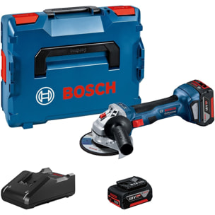 Meuleuse d'angle GWS 18V-7 - BOSCH - avec 2 batteries 18V 4.0Ah - L-Boxx - 06019H9005