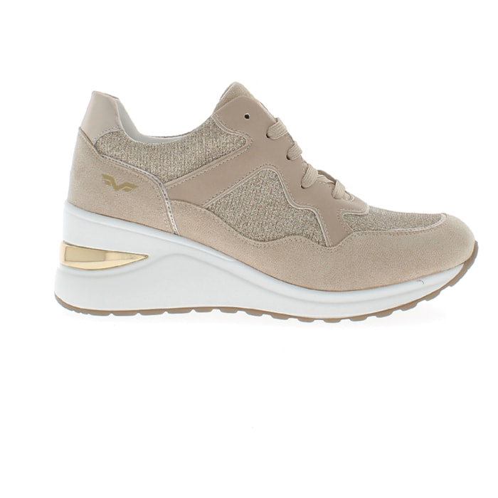 Armata di Mare Scarpe Donna Sneakers Casual con la Zeppa AMD SS41H25 Beige