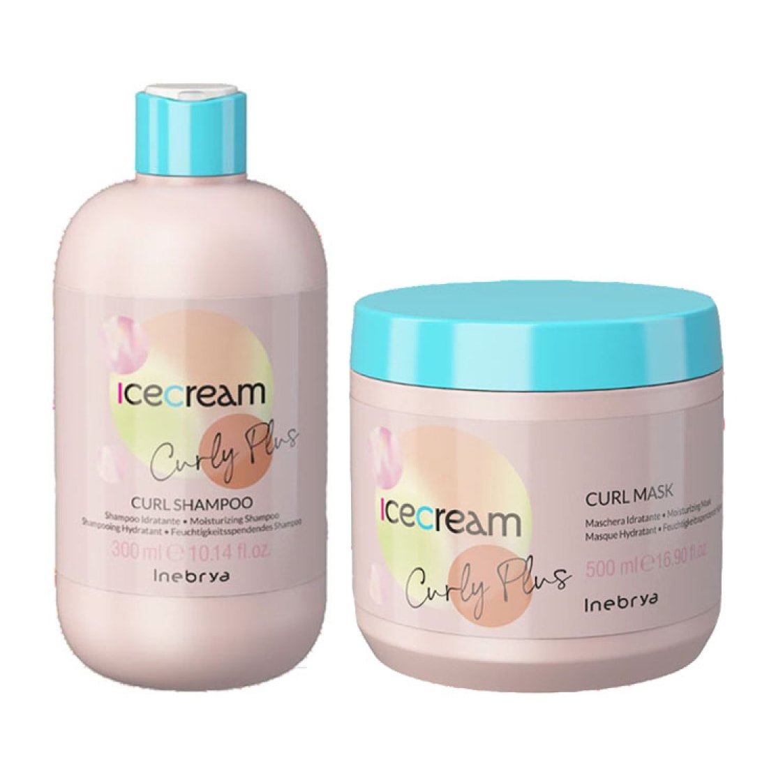 INEBRYA Kit Ice Cream Curly Plus Shampoo 300ml + Mask 500ml