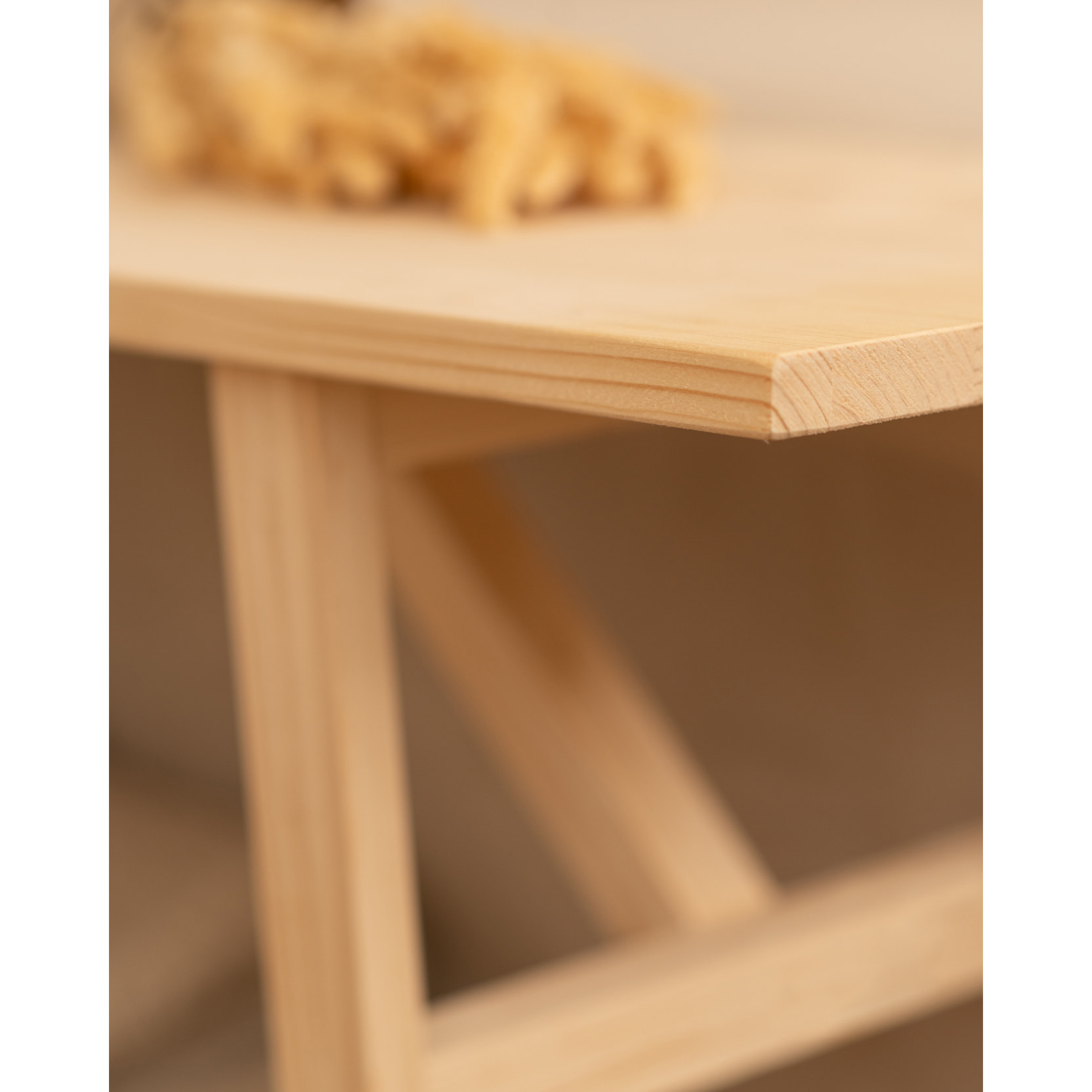 Banc en bois massif ton naturel 120x45cm Hauteur: 45 Longueur: 120 Largeur: 35