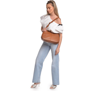 Borsa a tracolla Anna Luchini Cammello