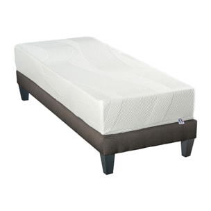 Ensemble Matelas Memoire de forme Paris avec sommier en bois