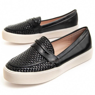 Mocasines de Plataforma - Negro - Altura: 3 cm