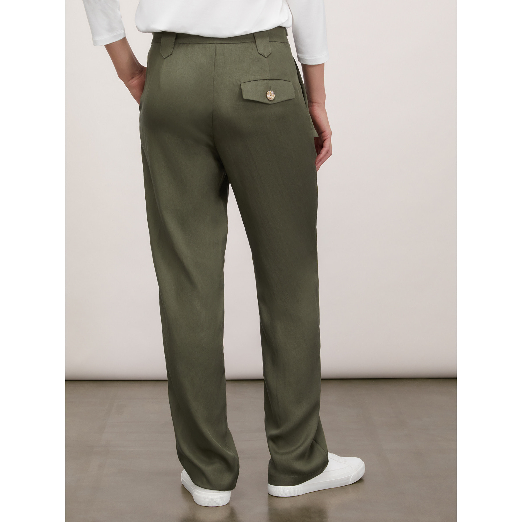 Motivi - Pantaloni regular con tasche - Verde