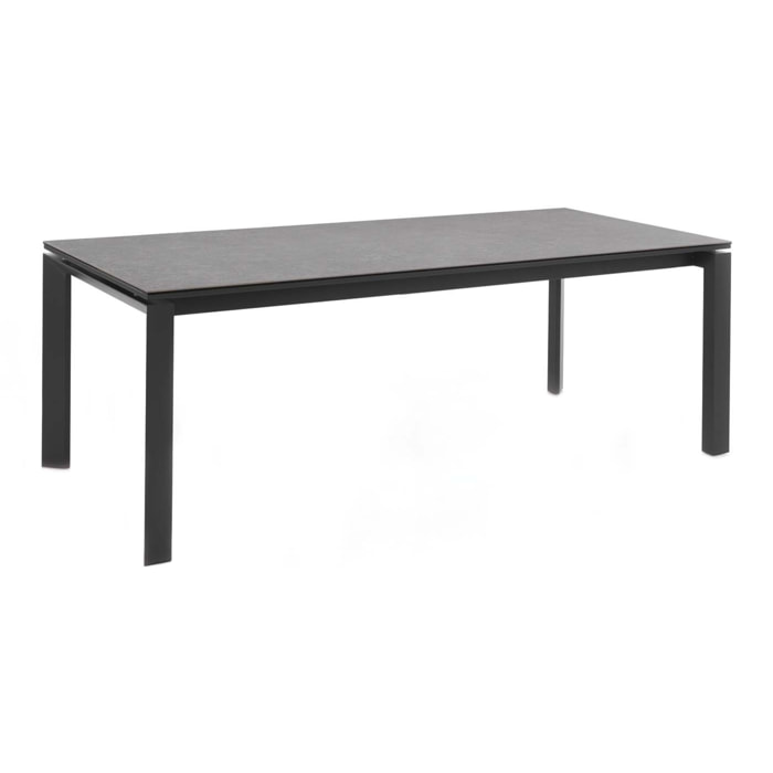 Table de jardin à rallonge Bettini 280x100cm gris anthracite Gescova