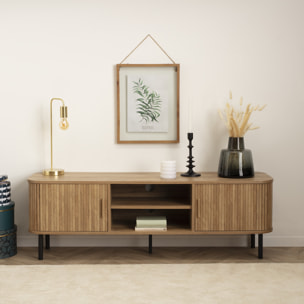 Meuble TV 2 portes "Colva" - naturel