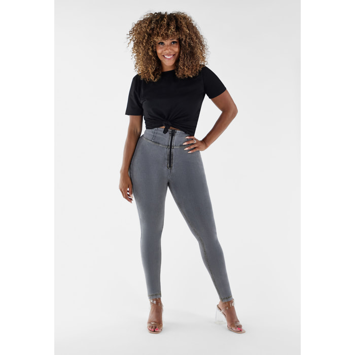 Jeggings push up WR.UP® curvy vita alta con zip gamba skinny