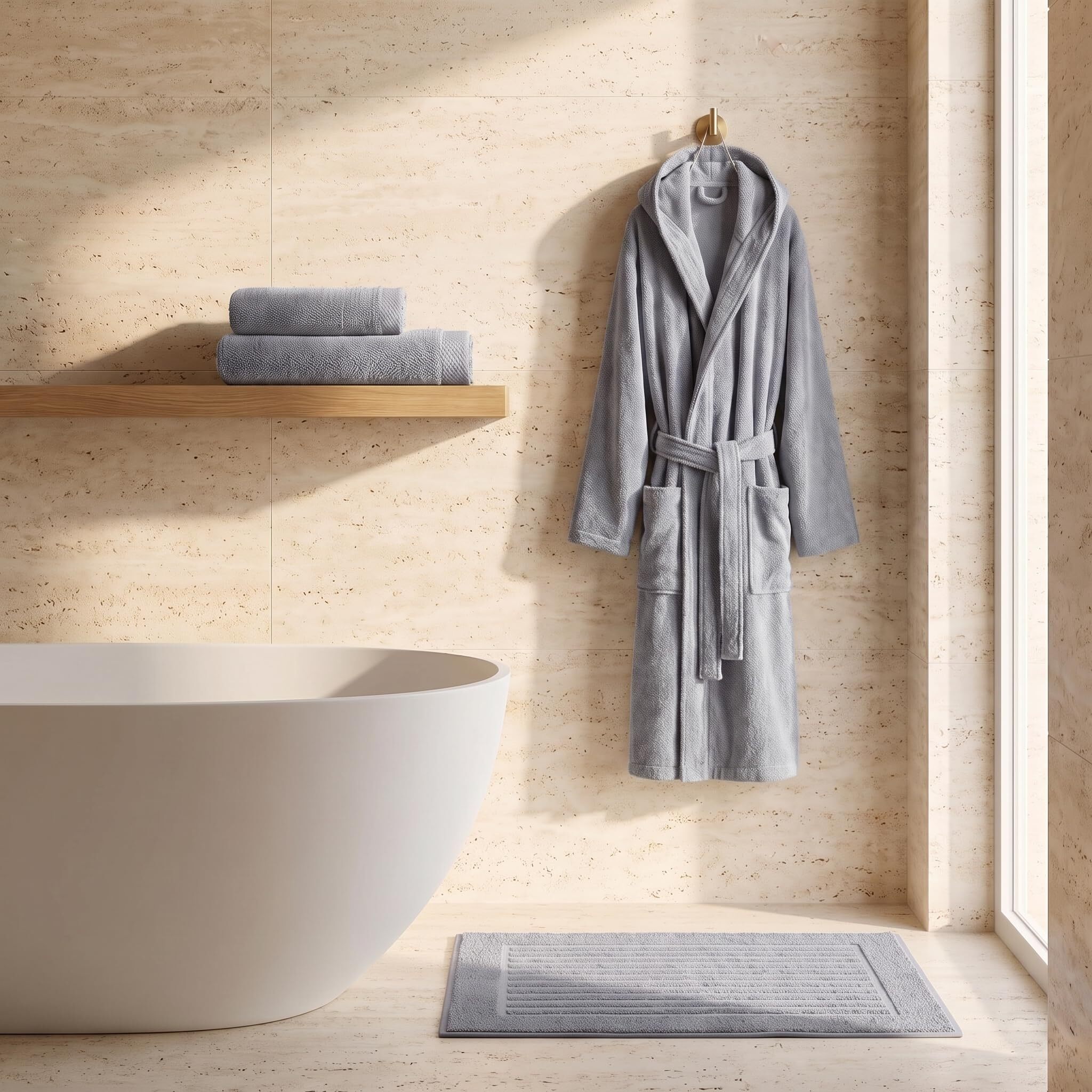 INTRECCI HOME Tappeto Bagno, in Puro Cotone 700 g, , Morbidezza Extra, Assorbenza Superiore, Elegante e Durevole