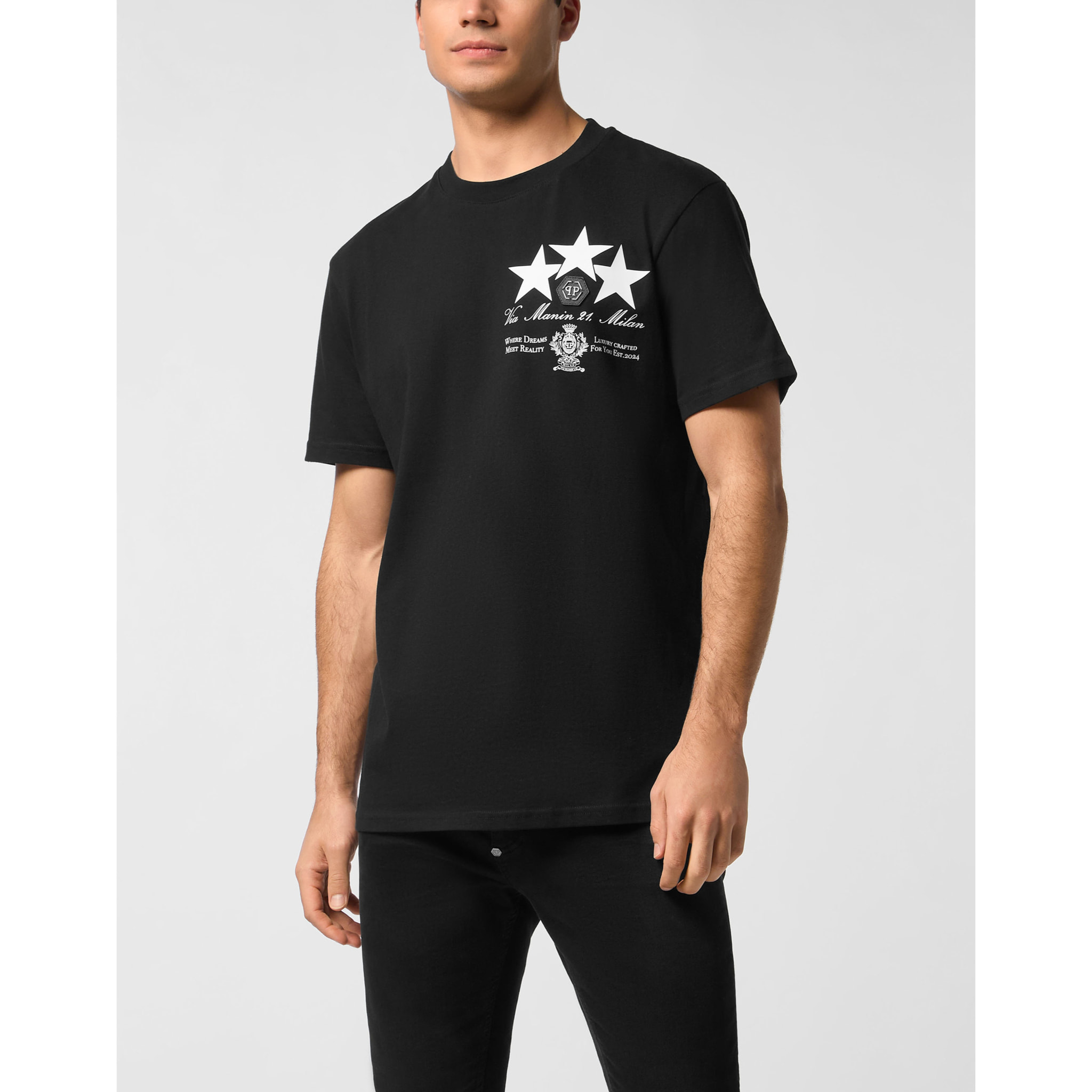 PHILIPP PLEIN T-shirt girocollo a maniche corte STARS