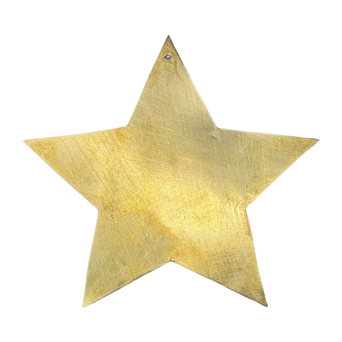 Déco étoile plate en laiton - Doré